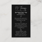 Intravenöse Anwendung Infusion Aftercare Card Visitenkarte (Vorderseite)