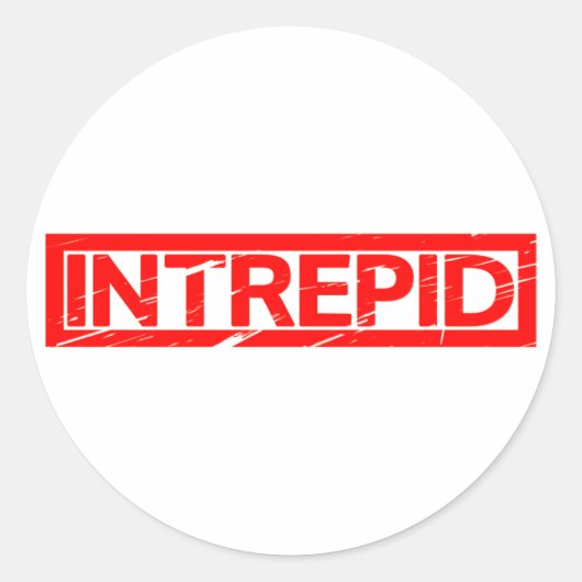 Intrepid Briefmarke Runder Aufkleber (Vorderseite)