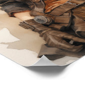 Intrepid Steampunk Explorers Dynamic Duo Art Poster (Ecke)