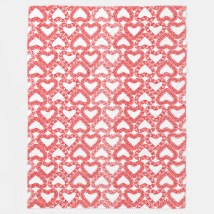 Intricantisches Herz-Tile Fleecedecke