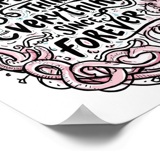 Intricate Abstract Overthinker Typography Poster (Ecke)