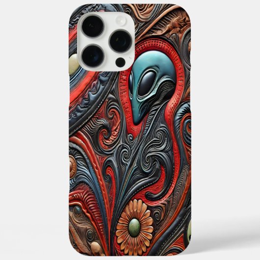 Intricate Alien Design Inspiriert durch kosmische Case-Mate iPhone Hülle (Rückseite)