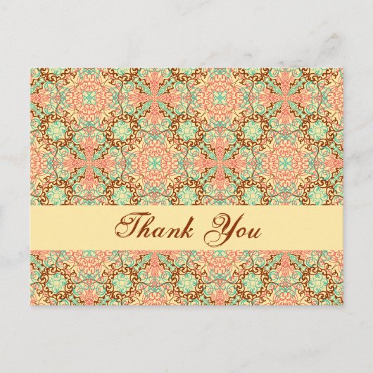 Intricate Arabesque, vielen Dank Postkarte (Vorderseite)