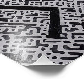 Intricate Black & White Labyrinth Maze Fotodruck (Ecke)