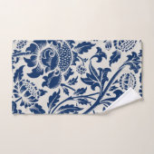 Intricate blue floral pattern on light background badhandtuch set (Handtuch)