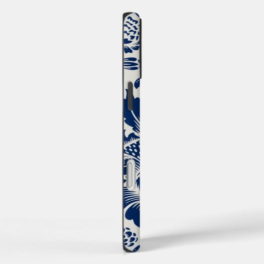 Intricate blue floral pattern on light background Case-Mate iPhone hülle (Rückseite / Rechts)