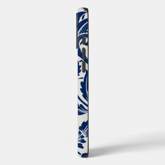 Intricate blue floral pattern on light background Case-Mate iPhone hülle (Rückseite / Links)