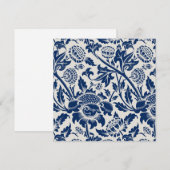 Intricate blue floral pattern on light background dankeskarte (Vorne/Hinten)