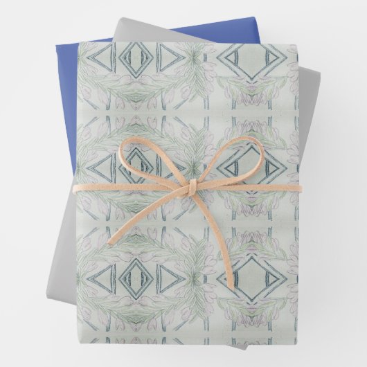 Intricate Blue Geschenkpapier Set (Beispiel)