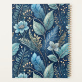 Intricate Blue & Green Botanical - Starry Dark Blu Planer (Rückseite)