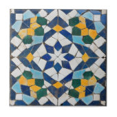 Intricate Blue Tile Pattern Fliese (Vorderseite)