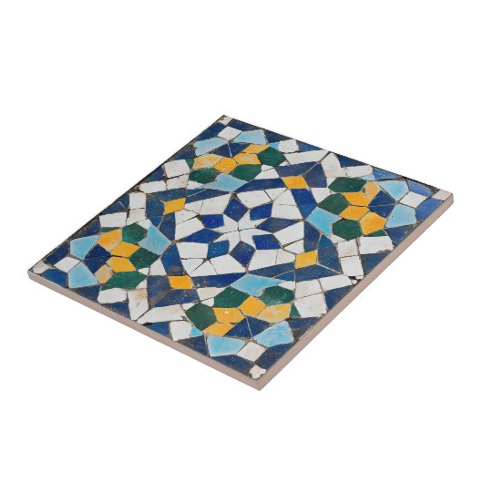 Intricate Blue Tile Pattern Fliese (Seite)