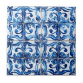 Intricate Blue Tile Pattern Fliese (Vorderseite)