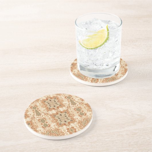 Intricate Bohemian Tile Pattern in Earthy Terracot Getränkeuntersetzer (Seite)