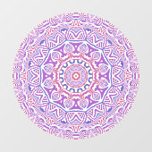 Intricate Bold Groovy Boho Hippie Abstrakt Mandala Fensteraufkleber (Blatt)