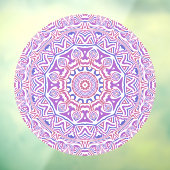 Intricate Bold Groovy Boho Hippie Abstrakt Mandala Fensteraufkleber (Blatt 3)