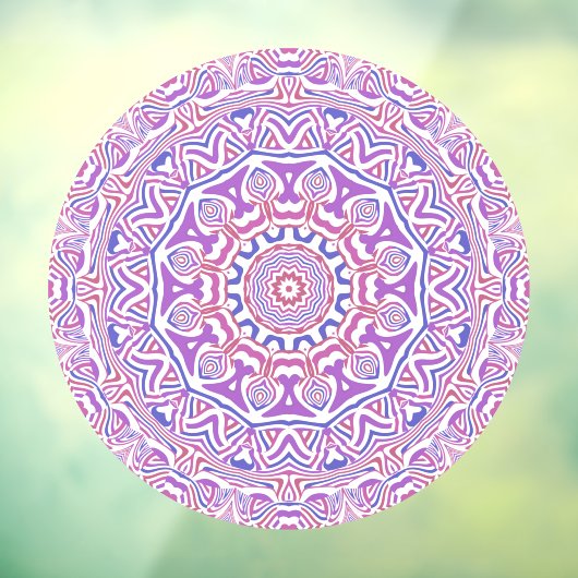 Intricate Bold Groovy Boho Hippie Abstrakt Mandala Fensteraufkleber (Blatt 3)