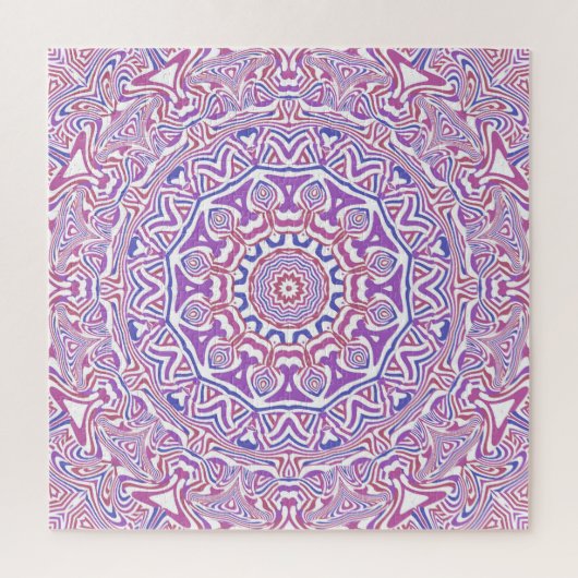Intricate Bold Groovy Boho Hippie Abstrakt Mandala Puzzle (Vertikal)