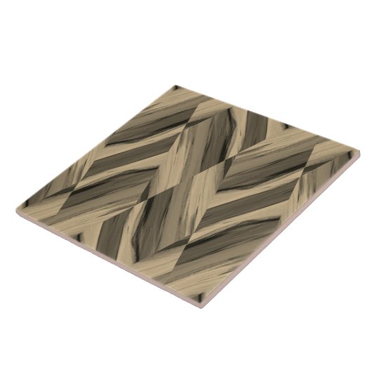 Intricate Brown Marble Muster Fliese (Seite)