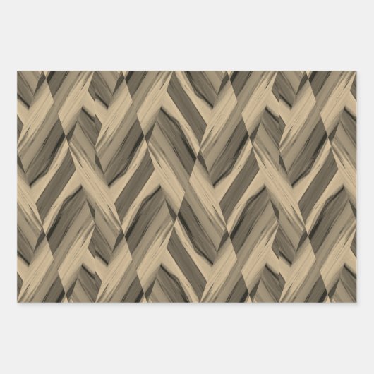 Intricate Brown Marble Muster Geschenkpapier Set (Vorderseite 3)