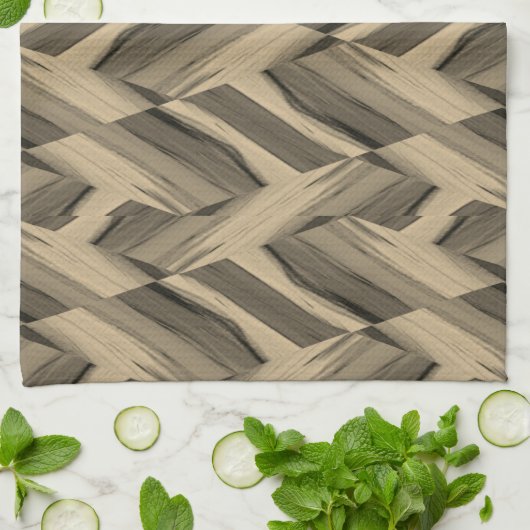 Intricate Brown Marble Muster Geschirrtuch (Gefaltet)