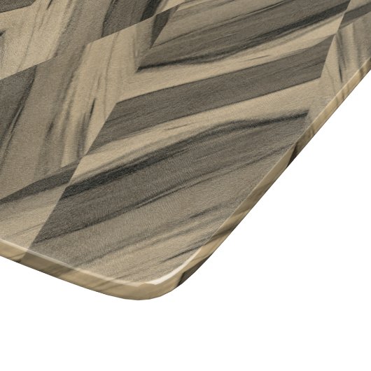 Intricate Brown Marble Muster Schneidebrett (Ecke)