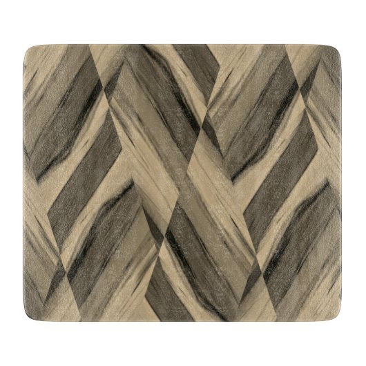 Intricate Brown Marble Muster Schneidebrett (Vorderseite)