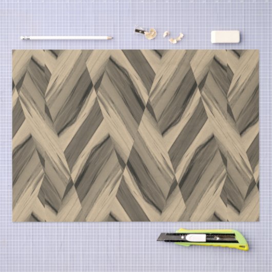 Intricate Brown Marble Muster Seidenpapier (Handwerk)