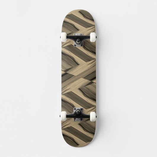 Intricate Brown Marble Muster Skateboard (Vorderseite)