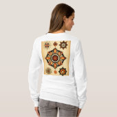Intricate Butterfly Mandala Boho T-Shirt (Schwarz voll)