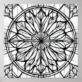 Intricate Cathedral Line Pattern: Stained-Glass Poster (Vorne)