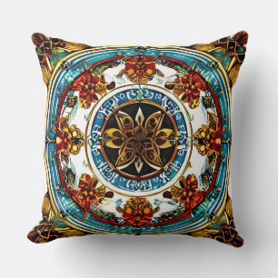 Intricate Circular Ornament Kissen