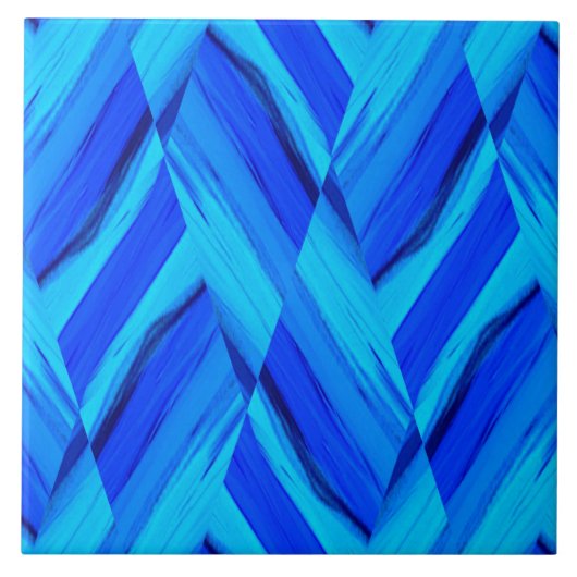 Intricate Cobalt Blue Marble Muster Fliese (Vorderseite)