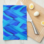 Intricate Cobalt Blue Marble Muster Geschirrtuch (Viertel Falte)