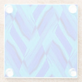 Intricate Cobalt Blue Marble Muster Glasuntersetzer (Rückseite)