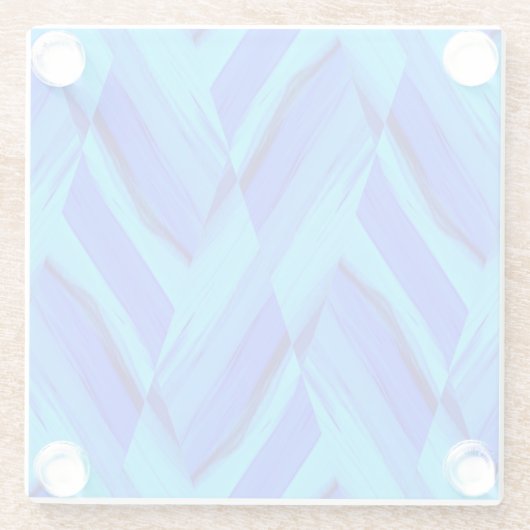 Intricate Cobalt Blue Marble Muster Glasuntersetzer (Rückseite)