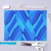 Intricate Cobalt Blue Marble Muster Seidenpapier (Handwerk)
