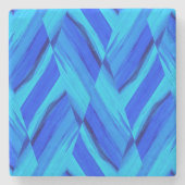 Intricate Cobalt Blue Marble Muster Steinuntersetzer (Vorderseite)