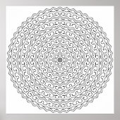 Intricate Concentric Loop Mandala with Floral Core Poster (Vorne)