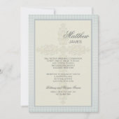 Intricate Cross (Blue-Gray) Religiöse Einladung (Vorderseite)