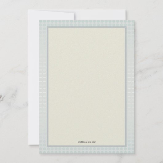 Intricate Cross (Blue-Gray) Religiöse Einladung (Rückseite)