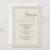 Intricate Cross (Peach) Religiöse Einladung (Vorderseite)