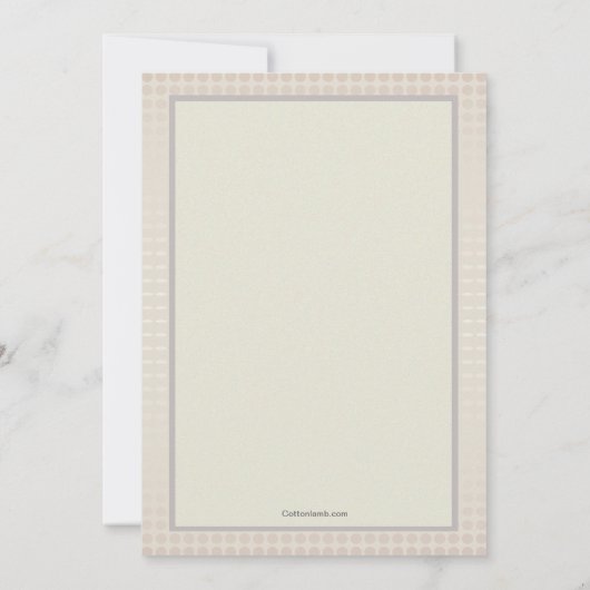 Intricate Cross (Peach) Religiöse Einladung (Rückseite)