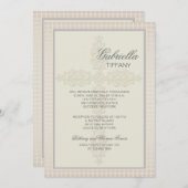 Intricate Cross (Peach) Religiöse Einladung (Vorne/Hinten)