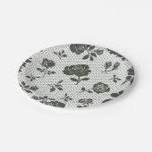 intricate dark floral patterns on a light back pappteller (Schrägansicht)