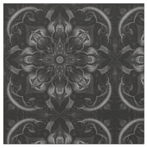 Intricate Dark Gothic Bio Pattern Stoff