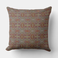 Intricate Edwardian Paisley Throw Pillow