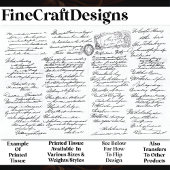 Intricate Elegant Cursive Writing AF2 Decoupage Seidenpapier