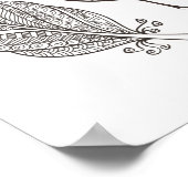 Intricate Feather Doodle 2 Poster (Ecke)