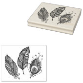 Intricate Feather Doodle Gummistempel (Stempel)